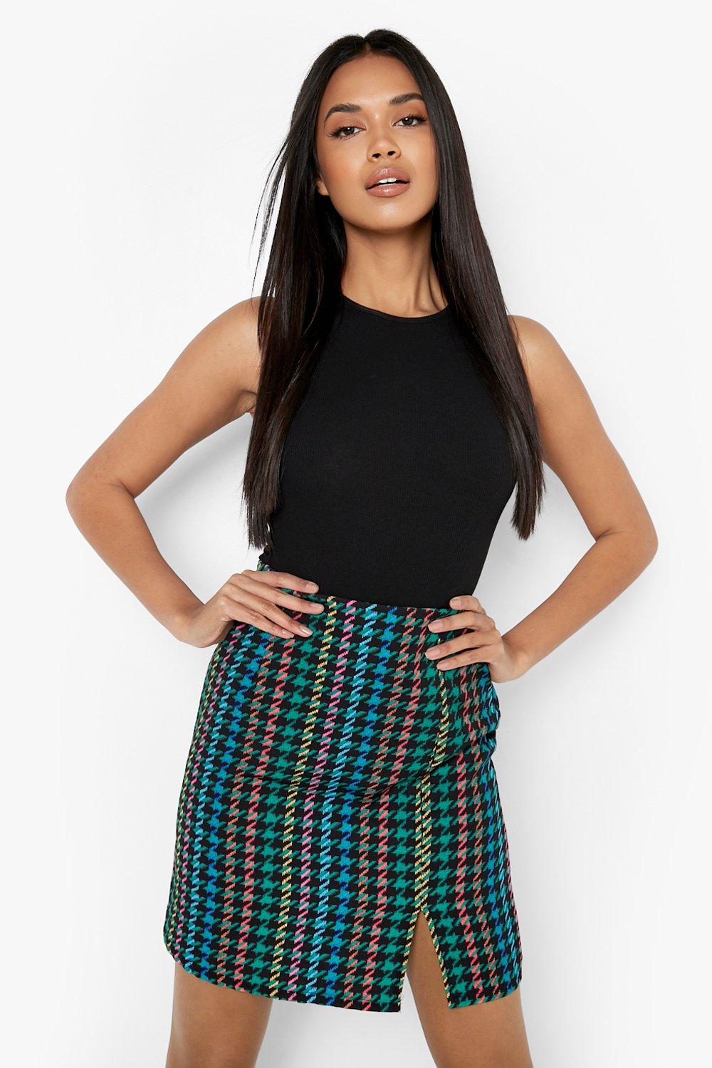 Lipsy tartan hotsell boucle mini skirt